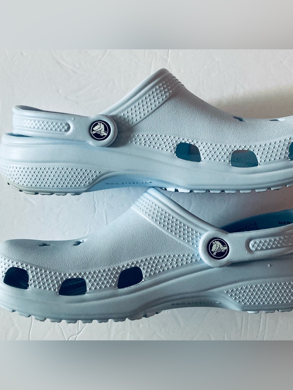 CROCS Womens SZ 11 Mens SZ 9 Light Blue Classic Clog Mules Disney - Picture 3 of 12